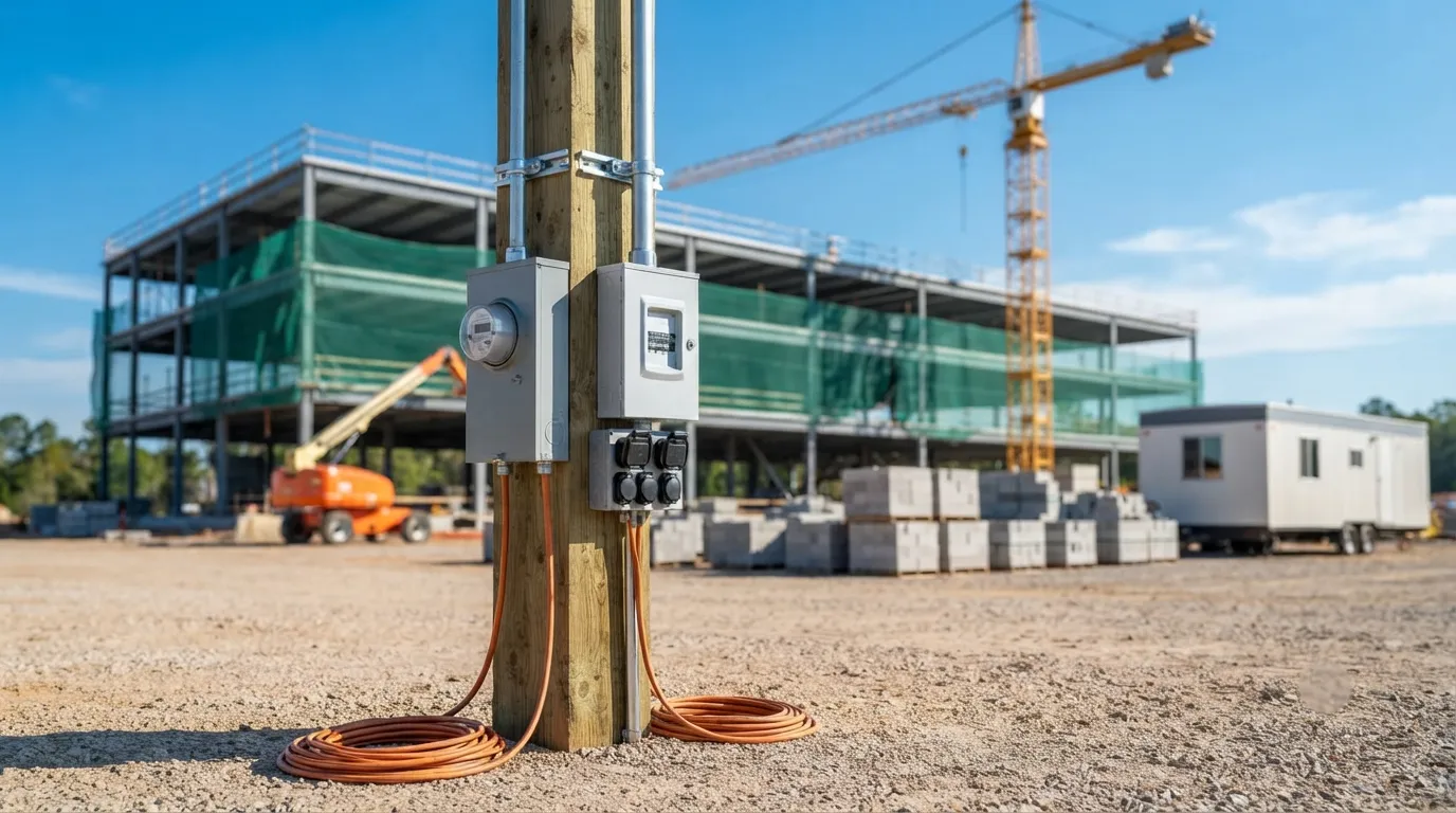Temporary Power Pole in Santa Rosa, CA
